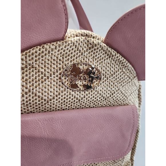 Disney Pink Mini Backpack Minnie Mouse "Pastels & Petals" Bioworld Lightweight0 - Picture 6 of 11
